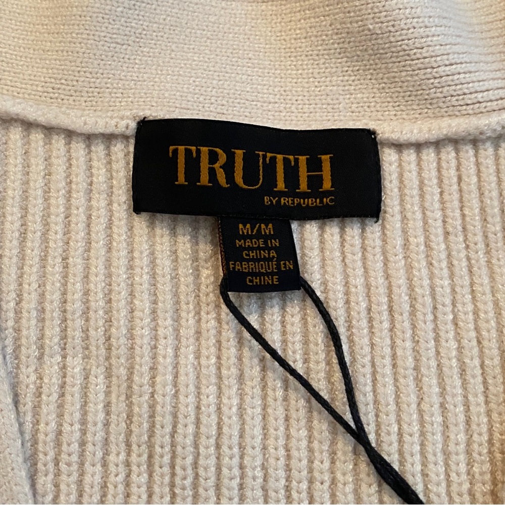 Truth by Republic Ribbed Button Front Cardigan - Picture 5 of 5